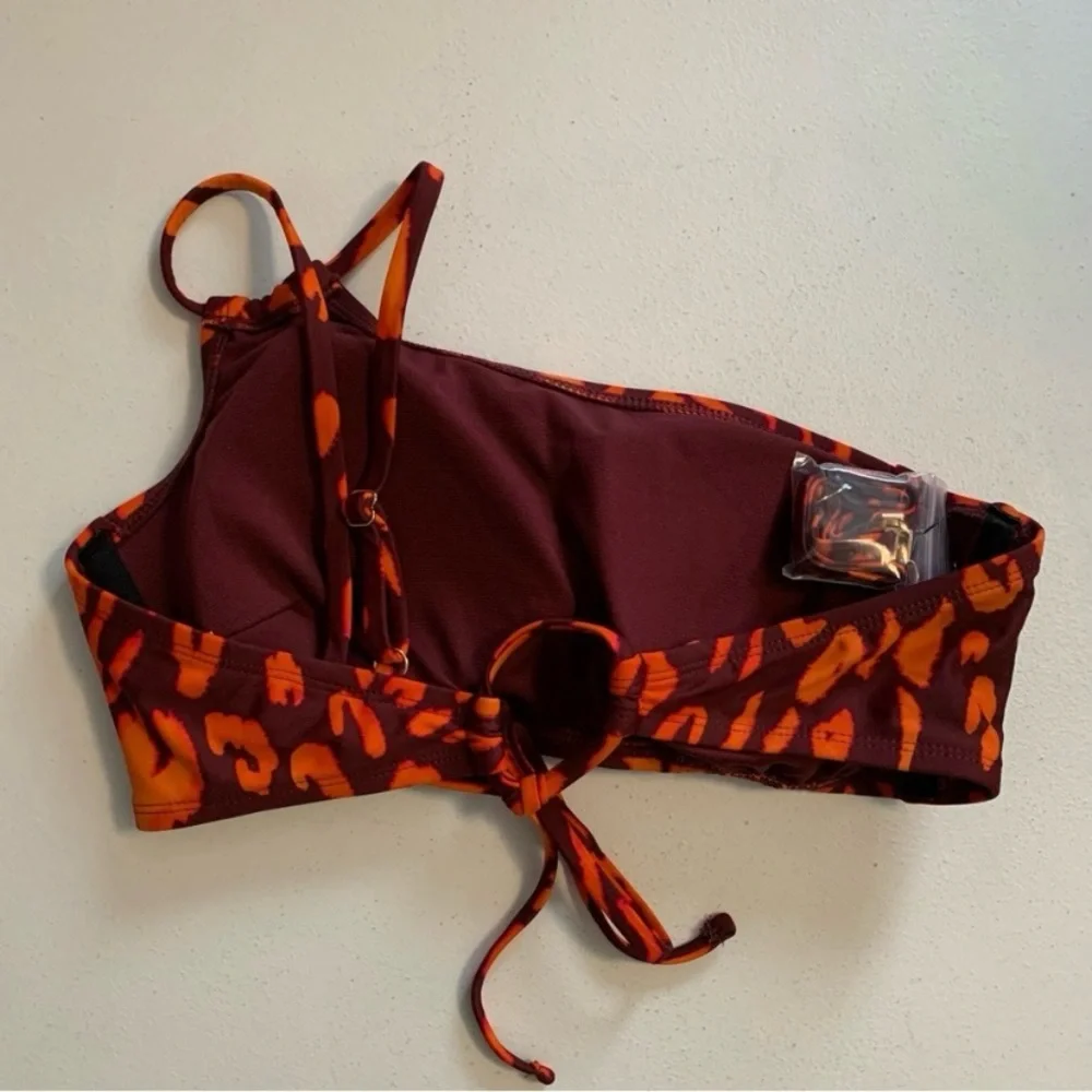 Shade & Shore Convertible One Shoulder Bikini Top Size Large NWOT - Picture 7 of 15